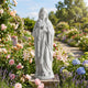 Lucktree Virgin Mary Praying Statue 29.5" | Blessed Mother Outdoor Religious Statue with Rosary Beads