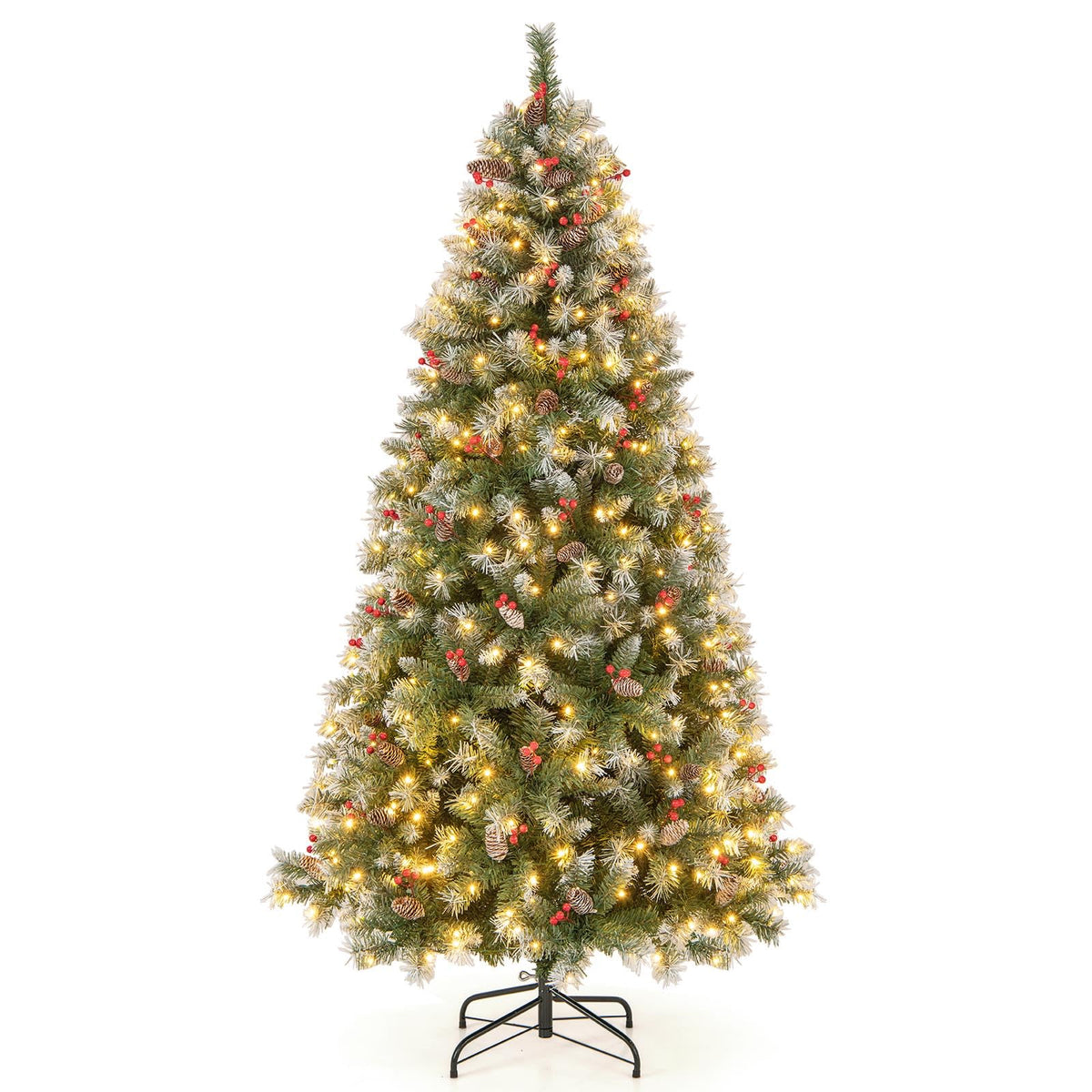 Lucktree Pre-Lit Christmas Tree with 8 Lighting Modes