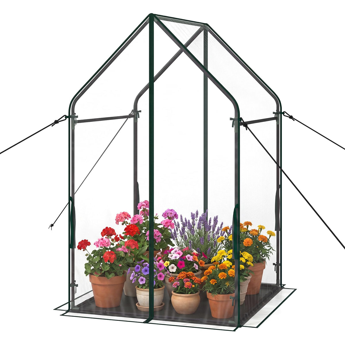 Lucktree Mini Outdoor Portable Green House with Sturdy Metal Frame