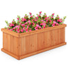 Lucktree Raised Garden Bed | 31”x14”x12” Wooden Planter Box with 4 Drainage Holes (1/2)