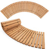 Lucktree Garden Pathway Roll Up - 7ft Curved Wood Walkway 17 inch Width