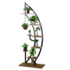 Lucktree 6 Tier Metal Plant Stand Indoor, 61" Half Moon Plant Shelf