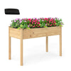 Lucktree 47"x23"x30"  Elevated Wood Planter Box with Liner