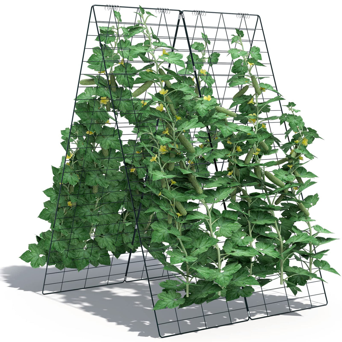 Lucktree 4 Panels Cucumber Trellis A-Frame Garden Trellis for Plant Climbing