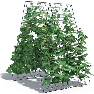 Lucktree 4 Panels Cucumber Trellis A-Frame Garden Trellis for Plant Climbing
