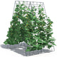 Lucktree 4 Panels Cucumber Trellis A-Frame Garden Trellis for Plant Climbing
