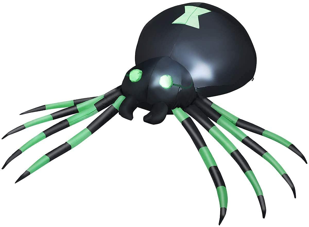 Lucktree 6 Ft Halloween Inflatable Spider, Spider with LED Lights Outdoor Indoor Halloween Decorations