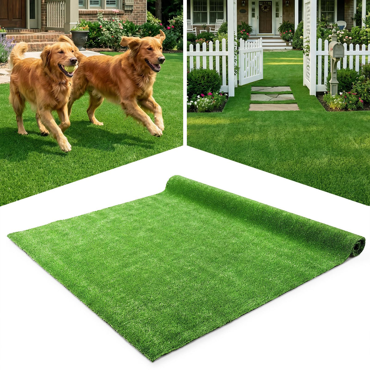 Lucktree 10 FT x 6.5 FT/8 FT x 5 FT Artificial Turf Rug