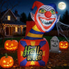 Lucktree 5 Ft Halloween Inflatable Clown, Blow up Circus Clown Box