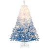 Lucktree Pre-Lit Snow Flocked Christmas Tree | Artificial Hinged Xmas Full Tree