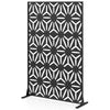 Lucktree 72''H x 48''W Freestanding Metal Privacy Screen with Stable Legs