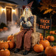 Lucktree 4.4 FT Animated Halloween Sitting Scary Scarecrow Decoration