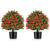 Lucktree 21.5’’ Artificial Rose Topiary Ball Tree for Indoor Outdoor