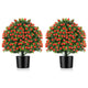 Lucktree 21.5’’ Artificial Rose Topiary Ball Tree for Indoor Outdoor