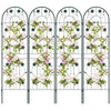 Lucktree Garden Trellis, Tall Galvanized Steel Trellis for Climbing Plants