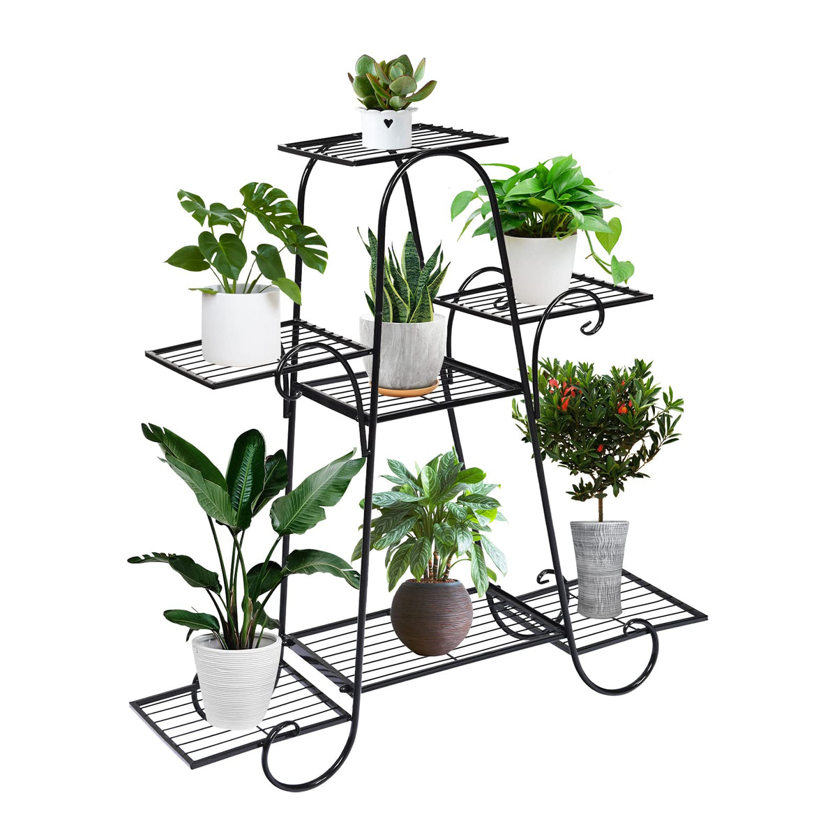 Lucktree 7 Tiers Metal Plant Stand Flower Pots Holder