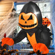 Lucktree 3.3 FT Halloween Inflatable Pumpkin Head Ghost Broke Out from Window