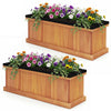 Lucktree Outdoor Raised Garden Bed 28” x 10” x 10” Pine Wood Planter Box