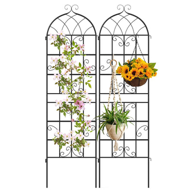 Lucktree 2/4 Packs 71"x20"/86"x20" Metal Garden Trellis for Outdoor Climbing Plants