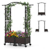 Lucktree Planter Boxes with Arch Trellis for Climbing Vines Vegetables Flowers