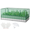 Lucktree 69”x36”x28” Raised Garden Bed with Cover, 16.5 Cu.Ft Galvanized Steel Planter Box Kit