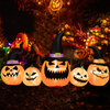 Lucktree 8 Ft Halloween Inflatable Pumpkin Family, Waterproof Halloween Yard Decoration with Built-in LED Lights, Sandbag