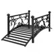 Lucktree 3.3 FT Garden Metal Bridge with Dual Patterned Side Rails