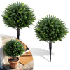 Lucktree 27.5" Artificial Cypress Topiary Trees Set of 2 for Front Porch Patio Home Decoration