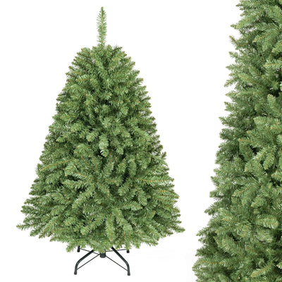 10/7.5/6.5/6/9/4.5/4 FT Artificial Christmas Tree w/ Easy-Setup Hinges, Unlit
