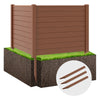Lucktree Air Conditioner Fence 2/4 Panels - 48''W x 36''H Outdoor Privacy Screen Trash Can Enclosure with 3 Stakes