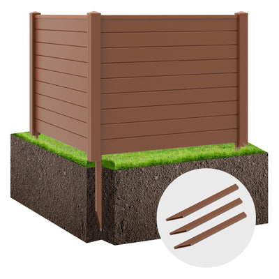 Lucktree Air Conditioner Fence 2/4 Panels - 48''W x 36''H Outdoor Privacy Screen Trash Can Enclosure with 3 Stakes
