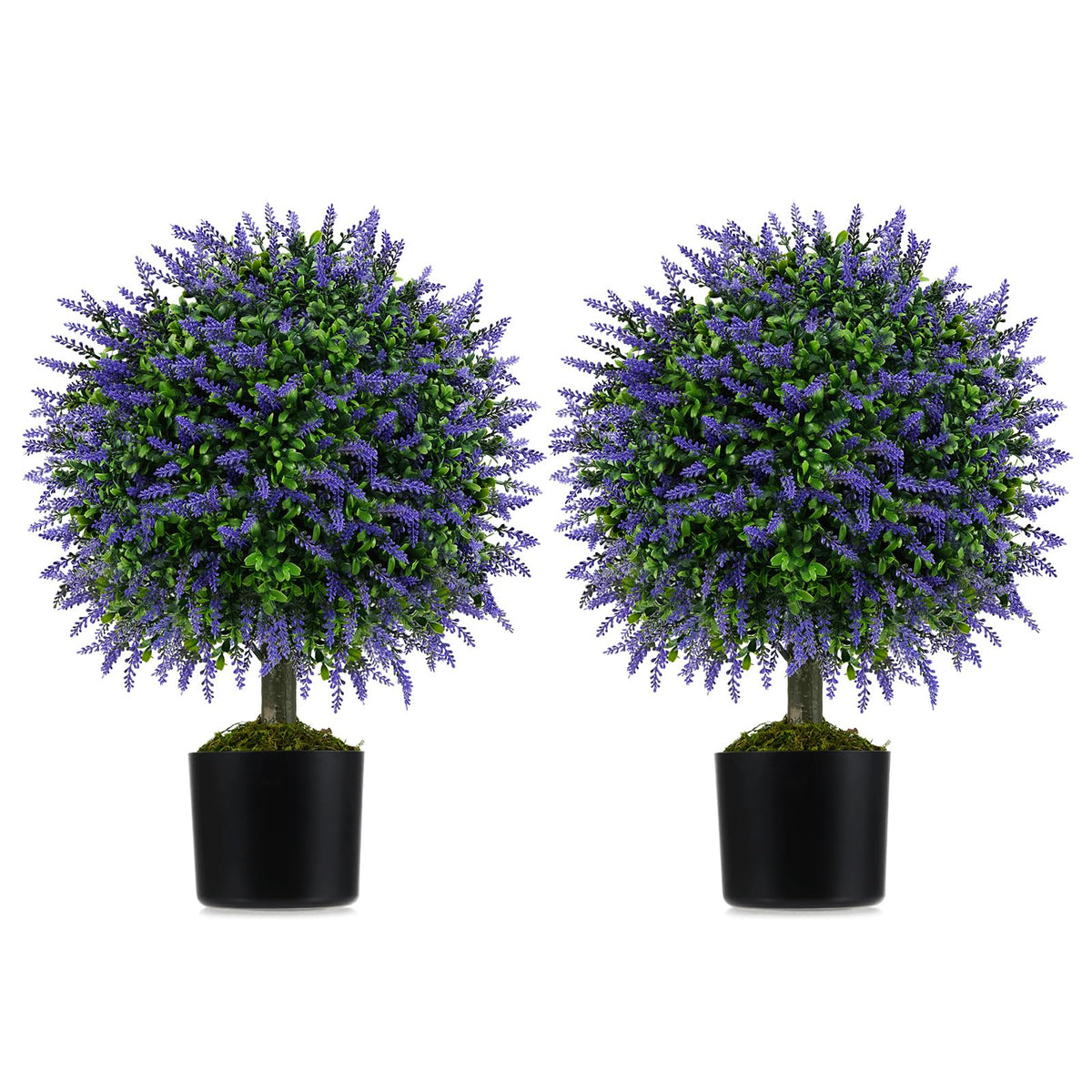 Lucktree 22'' Artificial Wisteria Topiary Ball Tree with Vivid Wisteria