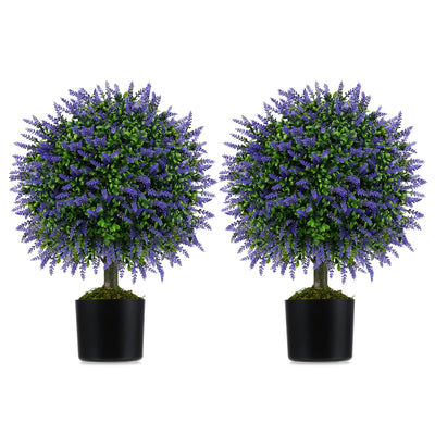 Lucktree 22'' Artificial Wisteria Topiary Ball Tree with Vivid Wisteria