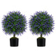 Lucktree 22'' Artificial Wisteria Topiary Ball Tree with Vivid Wisteria