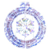 Lucktree 33” Lighted Ornament with Snowflake, Pre-Lit Christmas Wreath with 128 Cold White LED Lights