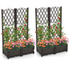Lucktree 2 Pack Raised Garden Beds with Trellis
