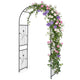 Lucktree 87" Decorative Metal Garden Arbor Arch Trellis for Climbing Plants