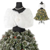 Lucktree 5ft Pre-Lit Dress Form Christmas Tree with Female Mannequin Torso Shawl Necklace