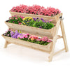 Lucktree Raised Garden Bed, Vertical Planter with Storage Shelf (Natural)