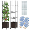 Lucktree Raised Garden Bed Planter Box with Trellis
