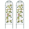 Lucktree Garden Trellis, Tall Galvanized Steel Trellis for Climbing Plants