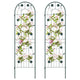 Lucktree Garden Trellis, Tall Galvanized Steel Trellis for Climbing Plants