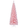 Lucktree 6ft Pink Slim Pencil Christmas Tree, Artificial Unlit Skinny Xmas Full Tree with 460 Branch Tips