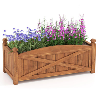 Lucktree Rectangular Garden Bed for Vegetables Flower Herb Fruit
