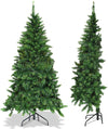 5ft/6ft Prelit Half-Shape Christmas Tree, Premium PVC Needles Artificial Tree - LucktreeUS