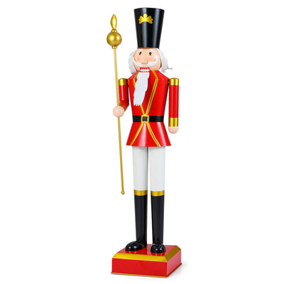 Lucktree 4' Christmas Nutcracker w/High Hat Beautiful Scepter Uniform & Boots