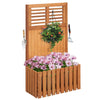Lucktree Set of 1/2 Raised Garden Bed with Trellis, 41” Wooden Potted Plant Box w/Privacy Screen