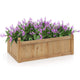 Wood Raised Garden Bed, 46” x 24” x 16” Rectangular Flower Box w/Drainage Holes