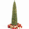 5ft/6ft/7ft/8ft/9ft/ Pre-Lit Pencil Christmas Tree, Slim Artificial Xmas Tree