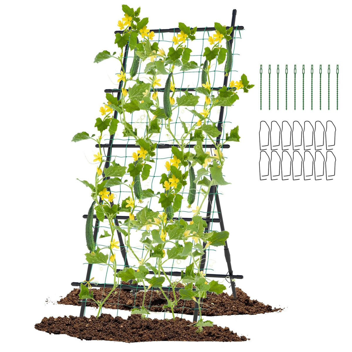 Lucktree Cucumber Trellis, Trellis for Climbing Plants Outdoor